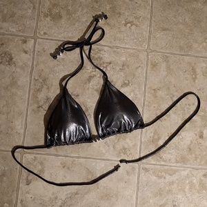 Metallic victorias secret bikini top size small